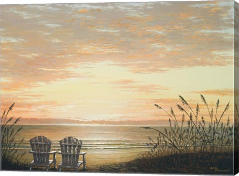 Framed Sunset Chairs Print