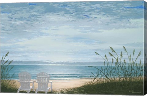 Framed Beach Chairs Print