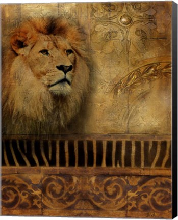 Framed Elegant Safari IV (Lion) Print