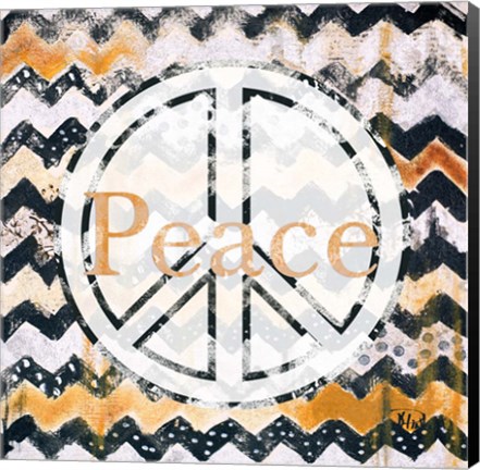 Framed Peace Zig Zag Print