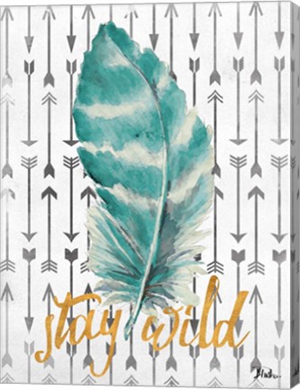 Framed Stay Wild Feather Print