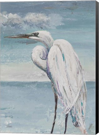 Framed Great Egret Standing Print