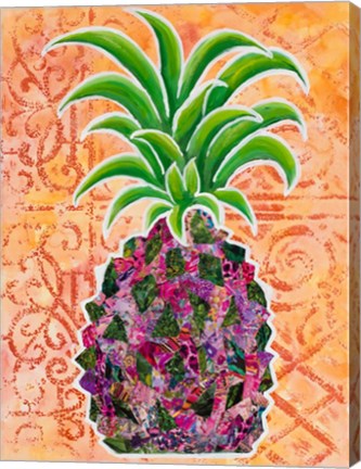 Framed Pineapple Collage II Print