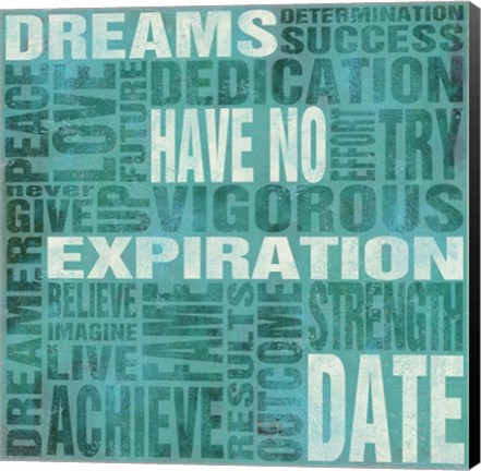 Framed Dreams Have No Expiration Date Print