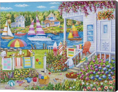 Framed House on the Water Print