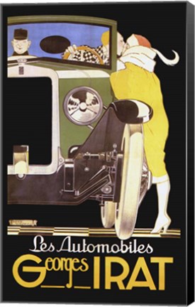 Framed 1923 Deco Auto Seller Ad Print