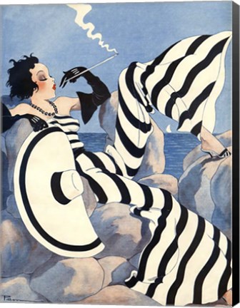 Framed 1933 French Art Deco Fashion Art Print