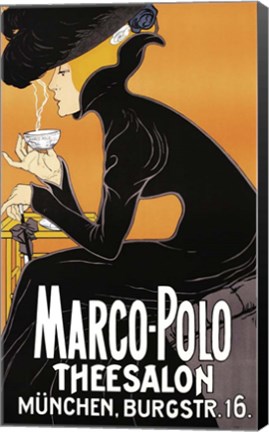 Framed Marco Polo Tea Room 1905 Print
