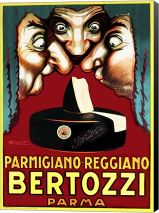 Framed Italian Cheese Ad 1930 Print