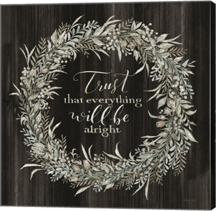 Framed Trust Wreath Print