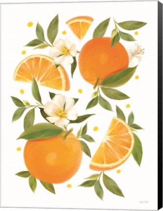 Framed Citrus Orange Botanical Print