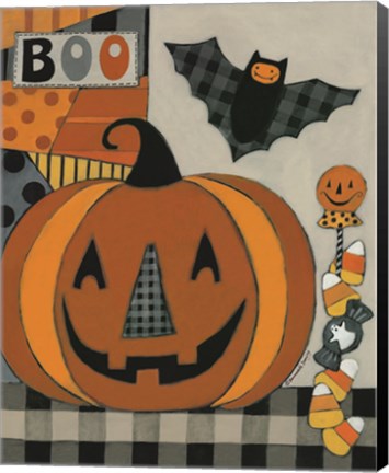 Framed Boo Jack O&#39;lantern Print