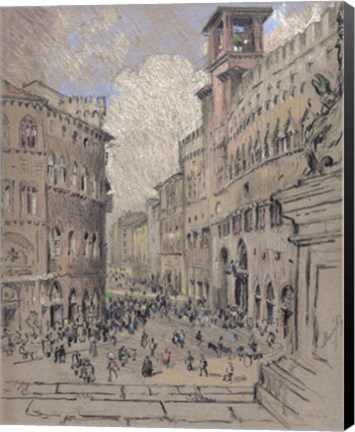 Framed City Square Print