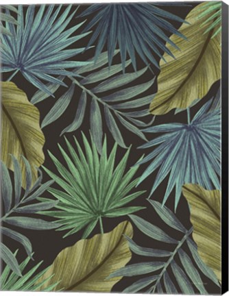 Framed Tropical Leaves I Print