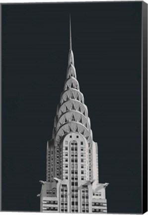 Framed Chrysler Building on Black Print