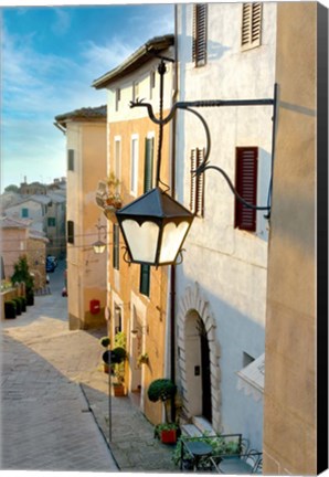 Framed Montalcino Street Lamp #1 Print