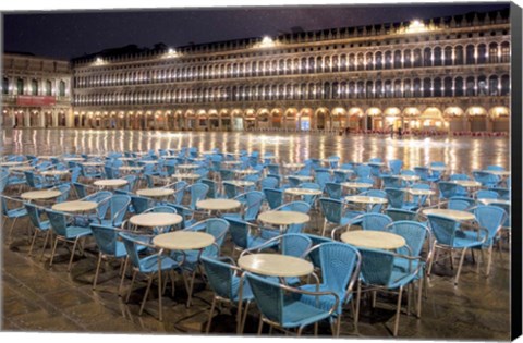 Framed Piazza San Marco At Night Print