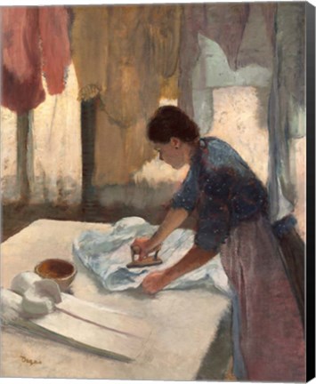 Framed Woman Ironing, c. 1876-1877 Print