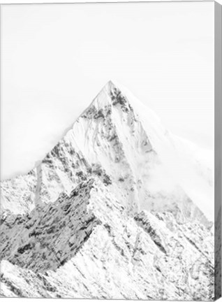 Framed Mountain Top White Print