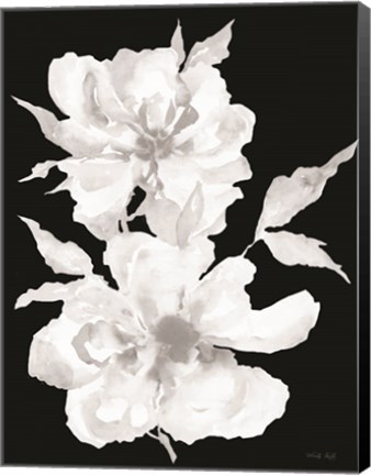 Framed Black &amp; White Flowers I Print