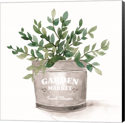 Framed Garden Market Bucket Print