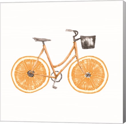 Framed Orange Bike Print