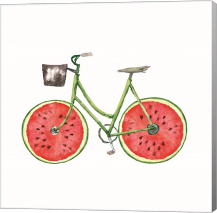 Framed Watermelon Bike Print