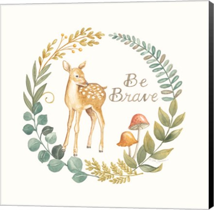 Framed Be Brave Deer Print