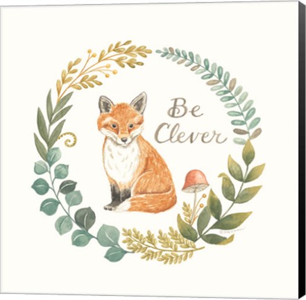 Framed Be Clever Fox Print