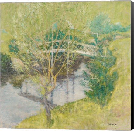 Framed John Henry Twachtman - The White Bridge Print