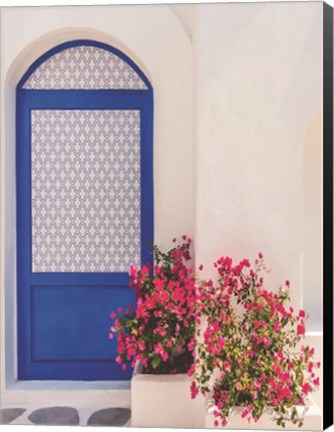 Framed Santorini Door Print