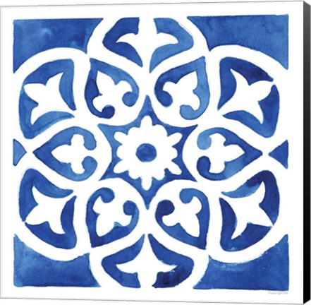 Framed Andalusian Tile IV Print