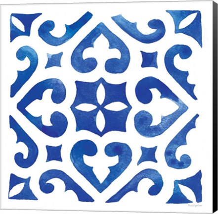 Framed Andalusian Tile I Print