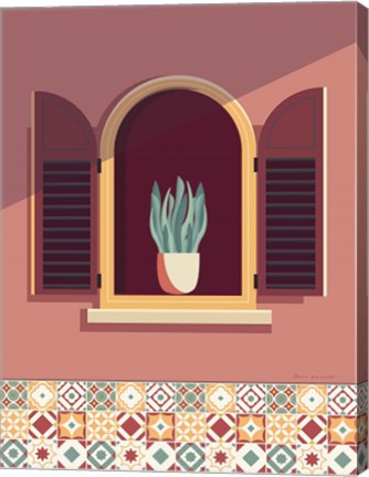 Framed Warm Window Lisboa Print