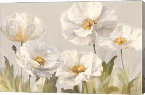 Framed White Anemones Print