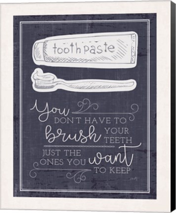 Framed Brush Your Teeth Print