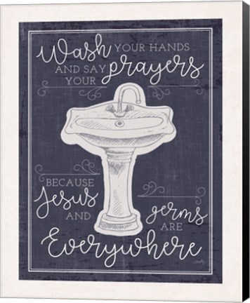 Framed Wash Your Hands Print