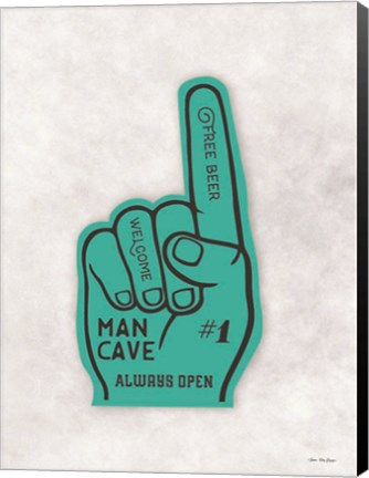 Framed Man Cave Foam Hand Print