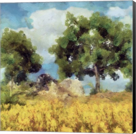 Framed Mellow Yellow Landscape I Print
