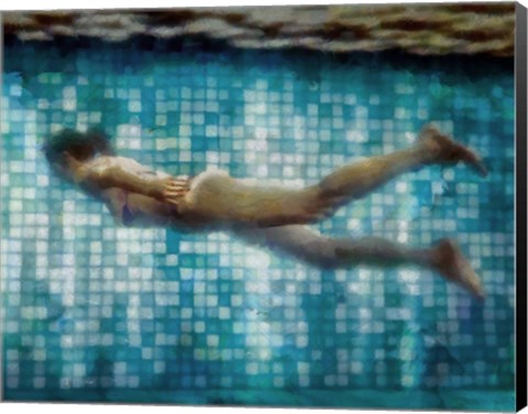 Framed Swimming Under II Print