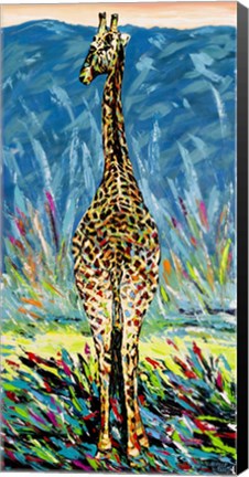 Framed Regal Giraffe II Print