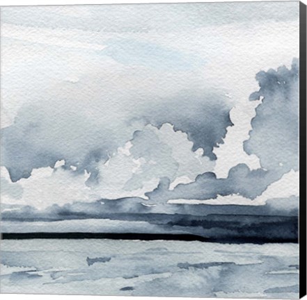 Framed Passing Rain Storm V Print