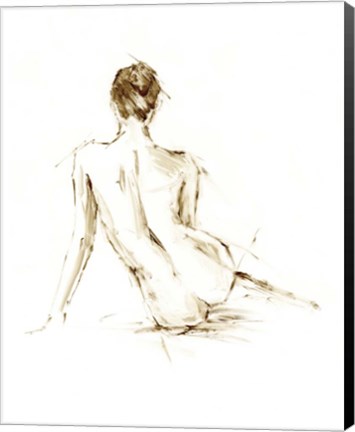 Framed Drybrush Figure Study II Print