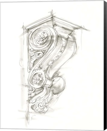 Framed Corbel Sketch I Print