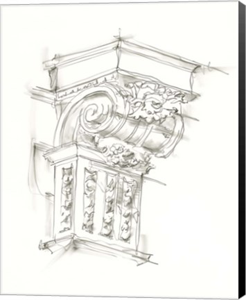 Framed Corbel Sketch III Print