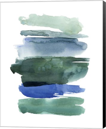 Framed Swatches of Sea I Print