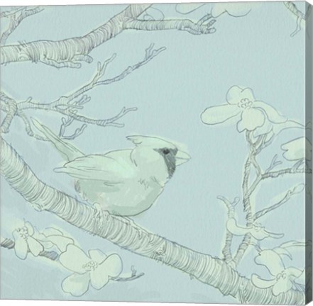 Framed Backyard Bird Sketch I Print
