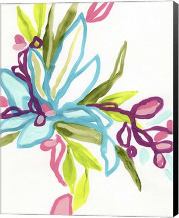 Framed Tropical Sketch I Print