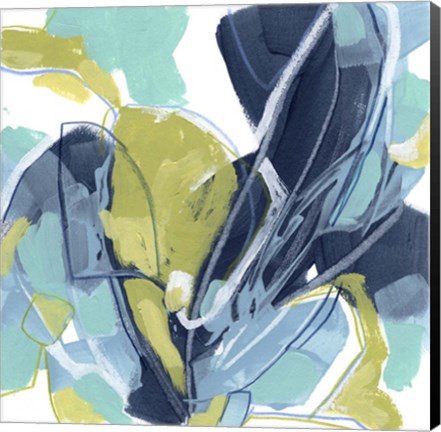 Framed Blue Tangent II Print