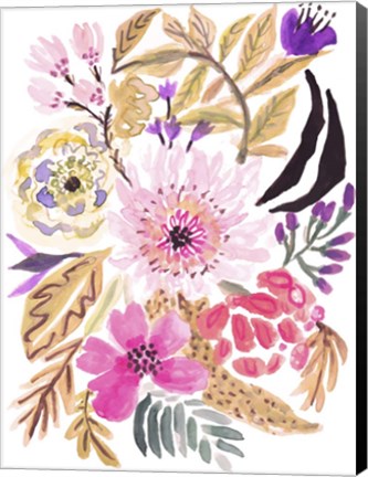 Framed Flower Posy II Print